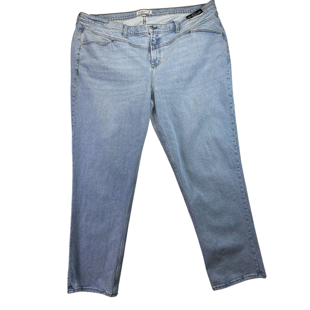 Abercrombie & Fitch Curve Love The 90s Straight Mid Rise Jeans Womens Sz 36/22L
